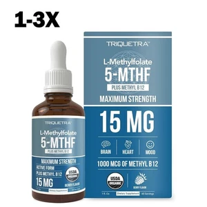 3x L-Methyl Folat 15mg + Methyl B12 Cofaktor - Bio, Beerengeschmack hochpotent - Bild 1 von 15