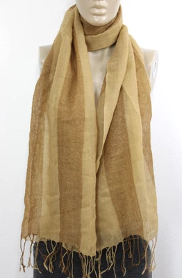 Lauren by Ralph Lauren Bufanda Envoltura Tejido Transparente Borlas Lana Hecho en India Foto 1 de 4