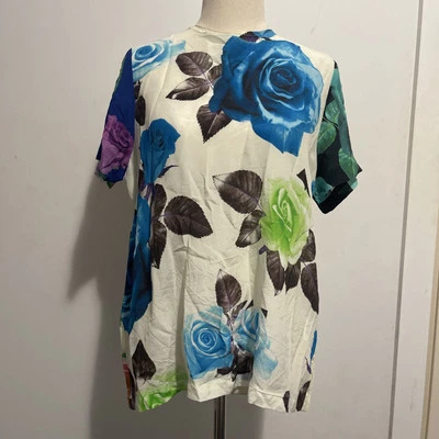 Shakuhachi Cream Floral 100% Silk Top SIZE 10 RRP $229 - image 1 of 4