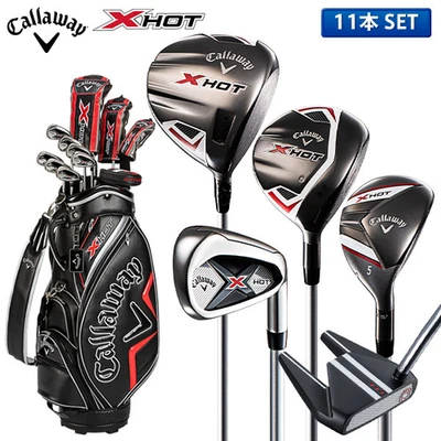 Callaway X HOT Men's Club 11 pezzi Caddy Bag Set 2021 Carbon Shaft Flex Regular - Immagine 1 di 4