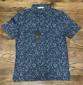 7 Diamonds 7D Colin 4 Way Stretch Blue Men's Athletic Golf Polo Shirt Sz M - Picture 1 of 10