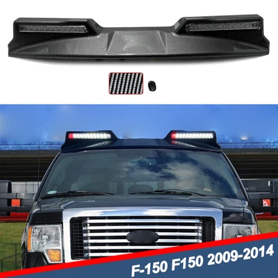 Roof Top Spoiler Spotlights Lamp Bar LED Carbon Look For 2009-2014 Ford F-150 US Foto 1 de 4