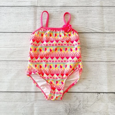 OP Neon Fairisle Heart Swim Suit - Image 1 of 3