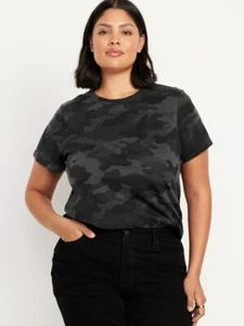 OLD NAVY EveryWear CrewNeck Cotton Short Sleeve T-Shirt-Black Camo-Size XXL TALL - Picture 1 of 6