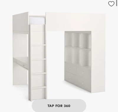 somier loft completo blanco con colchón Foto 1 de 4