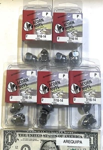 Lot of 10 Midwest Fastener 12340 Acorn Nut, 7/16-14 Thread,Chrome pointed bullet - Picture 1 of 5