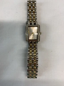 Women’s Quartz Wrist Watch With Rhinestones On Sides Untested , Needs Battery - Picture 1 of 6