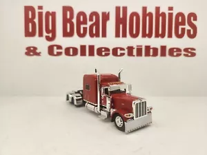 1/64 DCP/FG Red 389 Peterbilt 70" Mid Roof Sleeper Tractor "Day Cab Option" - Picture 1 of 11