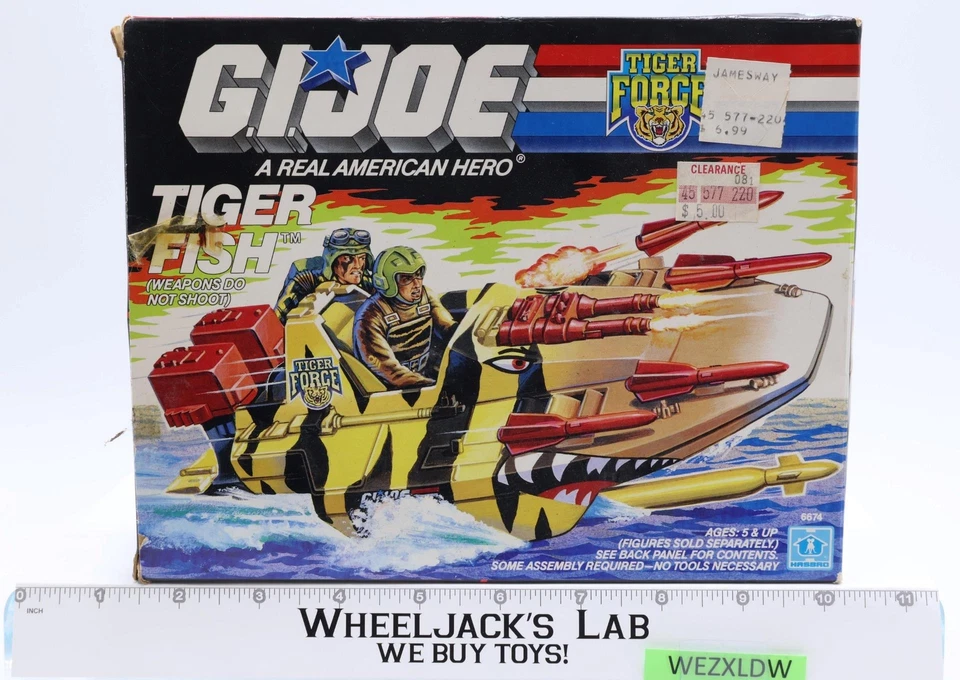 Figura de acción Hasbro 1988 GI Joe Tiger Force 100 % completa Tiger Fish NUEVA SIN USAR, EN CAJA Foto 1 de 4