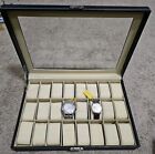 24 Slot Watch Box for MenWatch Cases for Mens Watch Display Leather Premium Case