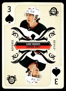2024-25 O-Pee-Chee Playing Card Luke Hughes 3 Of Spades - Bild 1 von 3