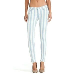 Hudson Krista Super Skinny Liberated Striped Jeans Size 30 - Picture 1 of 10
