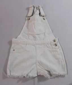 Mango Girls' Short Denim Four Pocket Overall Dungarees LV5 White Size 5Y NWT - Picture 1 of 3