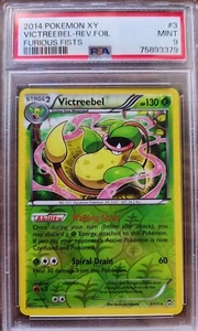 2014 POKEMON XY VICTREEBEL - REV. FOIL FURIOUS FISTS #3 RARE PSA 9 - Picture 1 of 2