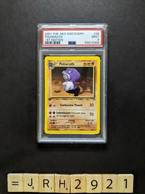 PSA 9 - MINT, MT - Non-holo Poliwrath - Neo Discovery - 1st Edition 28/75 #28 - Image 1 of 4