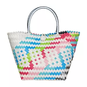 Handmade Handwoven Straw Handbag Summer Tote Bag Beach Picnic Handicraft Basket - Picture 1 of 12