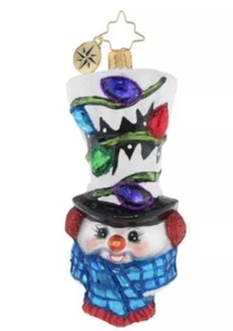 Christopher Radko A Head of the Rest Snowman Christmas Ornament NIB - Picture 1 of 1