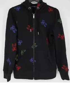 Sudadera con Capucha Psycho Bunny Para Hombre Ligon Bordada Logotipo Conejo Cremallera Talla XXXL. 001-NEGRO - Imagen 1 de 12