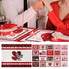 Valentine's Day Placemats Red Check Placemats 30x45cm For Table Decoration