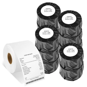 12Roll Continuous Receipt Label 2-1/4" x 249' For DYMO 30270 LabelWriter 450 DUO - Picture 1 of 11