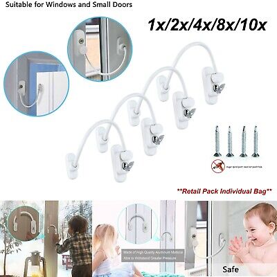 PVC UPVC Window Door Security Lock Restrictor For Baby Child Safety Cable + Key • 26.99£