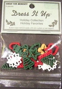 Dress It Up HOLIDAY COLLECTION TREE STAR Sewing Memory Scrapbooking Buttons - Picture 1 of 1