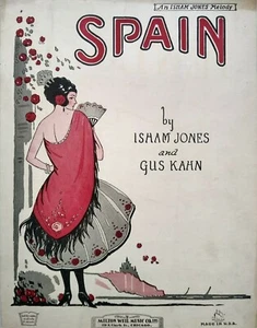 España 1924 Pretty Lady Art Isham Jones Gus KahnPartituras vintage - Imagen 1 de 3