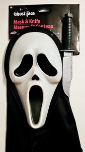 FUN WORLD SCREAM GHOSTFACE MASK & KNIFE SET HALLOWEEN BRAND NEW FAST SHIPPING - Picture 1 of 5