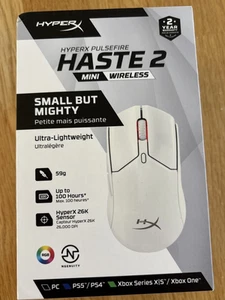 🚀Brand New! HyperX Pulsefire Haste 2 Mini-Wireless Gaming Mouse- White✅ - Bild 1 von 3