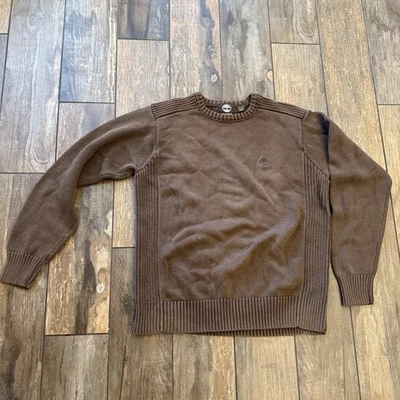 Suéter Timberland Masculino Vintage Marrom Tamanho Médio 100% Algodão - Imagem 1 de 4