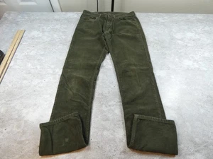 Ralph Lauren Pant Men 32X33 Green Jean Cut Corduroy Straight Leg Tag 32X34 - Picture 1 of 17