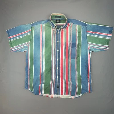 Camisa Dockers Levi’s M Multicolor Rayas Manga Corta Años 90 Informal Algodón Etiqueta EE. UU. Foto 1 de 4