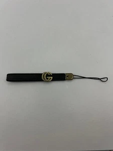 Gucci Smartphone strap Leather Black USED E0131-16 - Photo 1 sur 10
