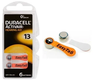 6 stück Duracell ActivAir 13 MF Hearing Aid Batteries Hörgerätebatterien - Bild 1 von 3