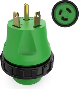 30 Amp to 30 Amp RV Adapter Plug with Locking Connector, NEMA TT-30P - Bild 1 von 2