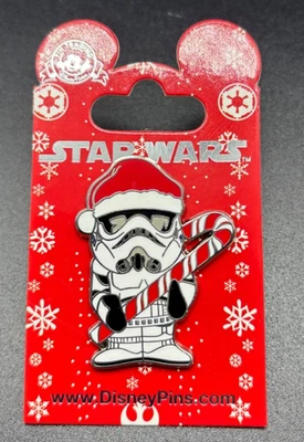 Disney Star Wars Navidad Vacaciones Santa Stormtrooper Sosteniendo Bastón de Caramelo Prendedor NUEVO Foto 1 de 2