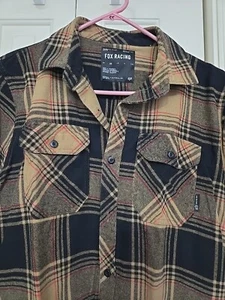 Racing Hemd Herren mittelbraun kariert Flanell Knopfleiste Swiftie Look - Bild 1 von 5