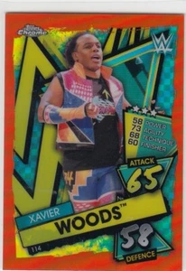 XAVIER WOODS 2021 TOPPS CHROME SLAM ATTAX WWE ORANGE REFRACTOR 04/25 - Picture 1 of 2