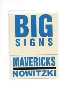 2003-04 Fleer Platinum Big Signs Dirk Nowitzki Dallas #9 Basketball Trading Card - Picture 1 of 3