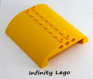 2 LEGO Yellow Panel Slope Curved 8x8x2 Double Aircraft Roof Hall 54095, 2 Pieces - Picture 1 of 1