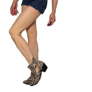 Leopard Print Pony Fur Leather Western Boots Printed Fur Western Boots - Bild 1 von 10