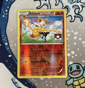 Braixen 12/124 Reverse Holo Pokemon League Promo XY Fates Collide Card LP - Picture 1 of 3