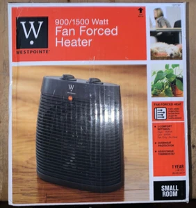 WestPointe 900/1500 Watt Fan Forced Heater Small Room 3 Settings 120V MHT1255 - Picture 1 of 4