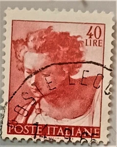 C FRANCOBOLLO MICHELANGIOLESCA DEL 1961 DA 40 LIRE, D'EPOCA RARO. - Foto 1 di 1