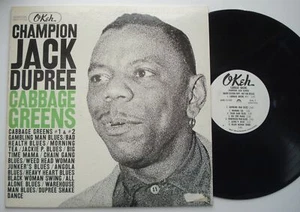 Champion Jack Dupree Cabbage Greens EX OKEH Original White Label Promo Vinyl LP - Bild 1 von 4