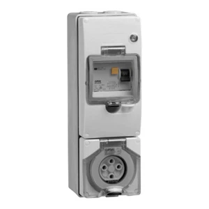 Clipsal 56 Series Round 4 Pin 20A RCD Protected Switched Socket | 56C420RC-GY - Picture 1 of 1
