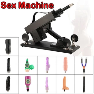 Sex Machine Automatic Gun Sex Toy Masturbator Black Portable Attachments UK Plug - Picture 1 of 50