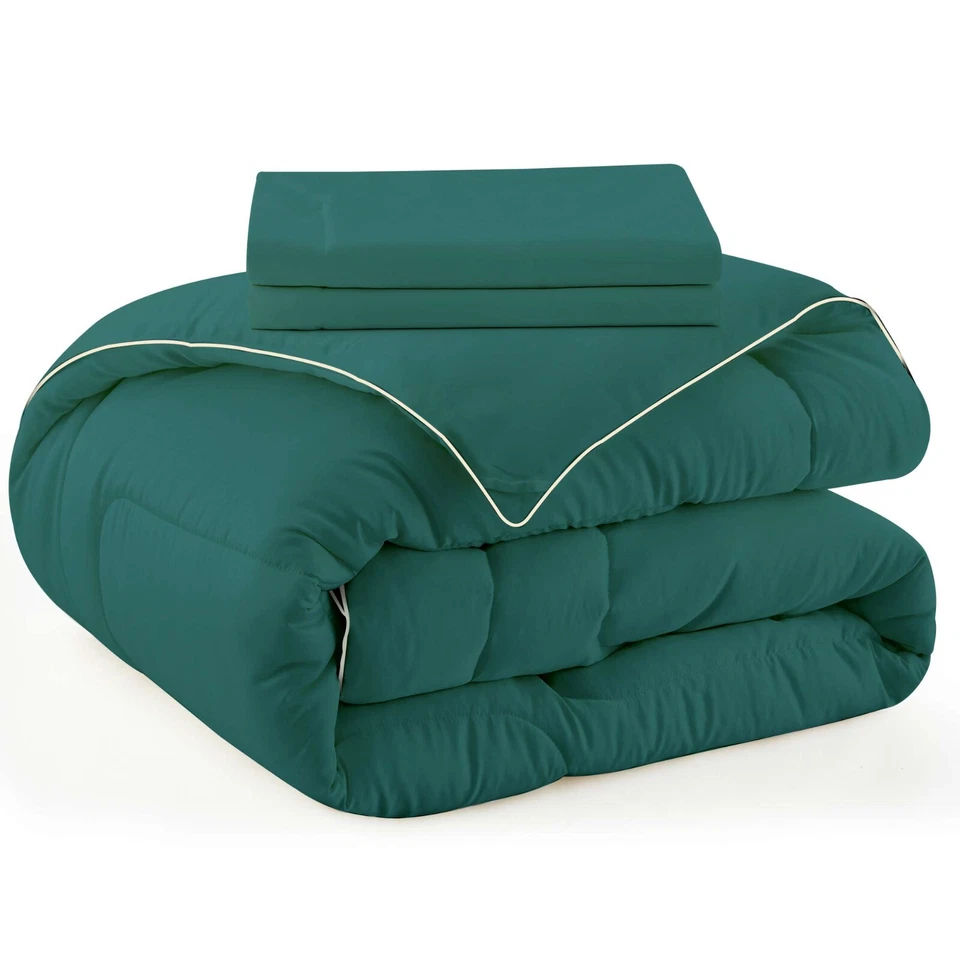 Satin Silky Quilt Super Soft Microfiber Bedding Comforter Set King or Queen Size - Image 1 of 4