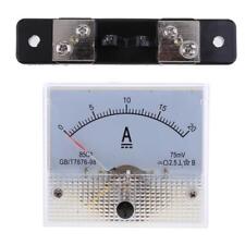 DC 0-20A Ammeter Analog Panel Meter Amp Current Gauge & 75mV Shunt Resistor