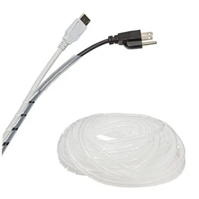 Stockroom Plus Clear Spiral Cable Wrap for Cables, Expandable Wire Organizer  - Image 1 of 4